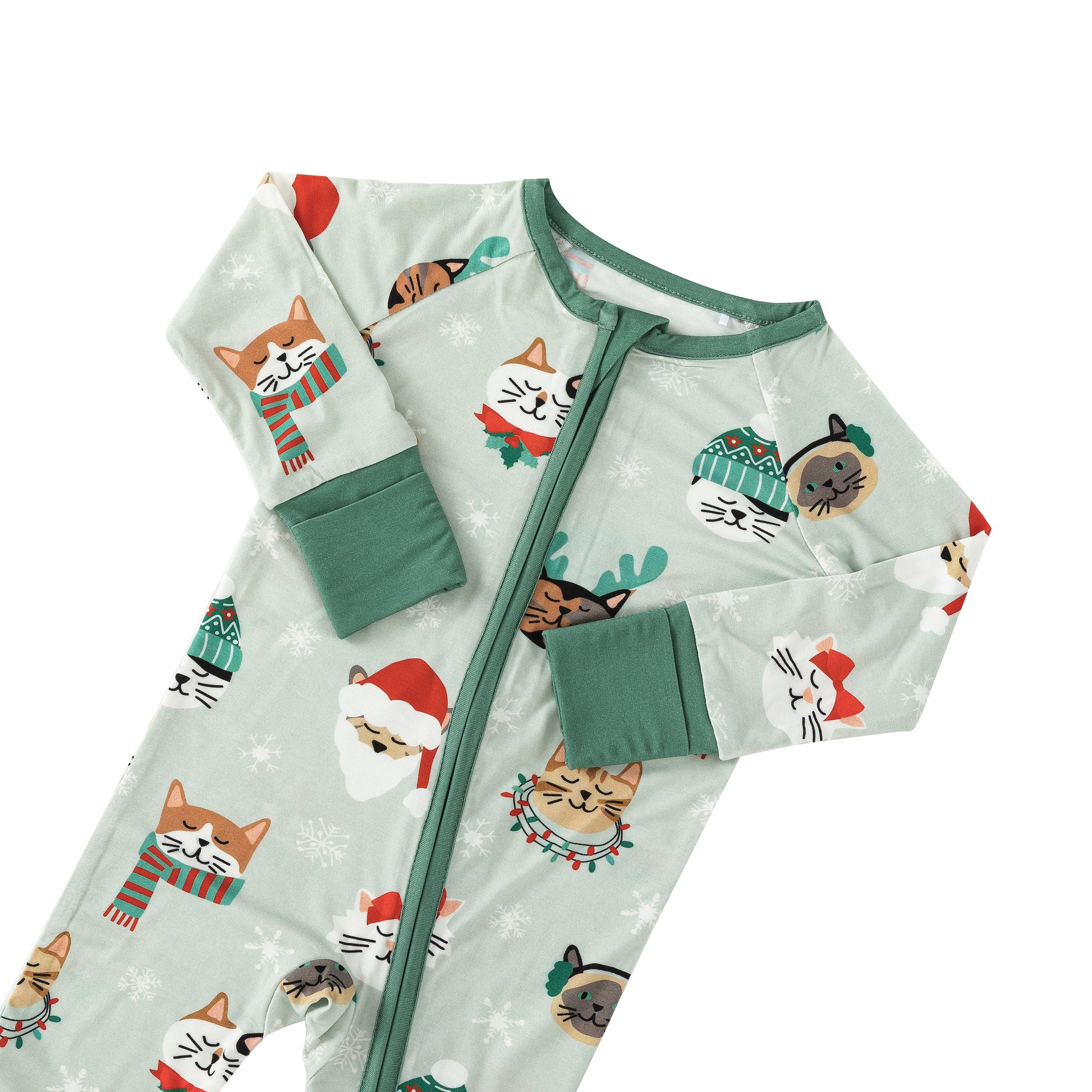Purr The Halls (Convertible Zip Footies) - BIG FRENCHIES