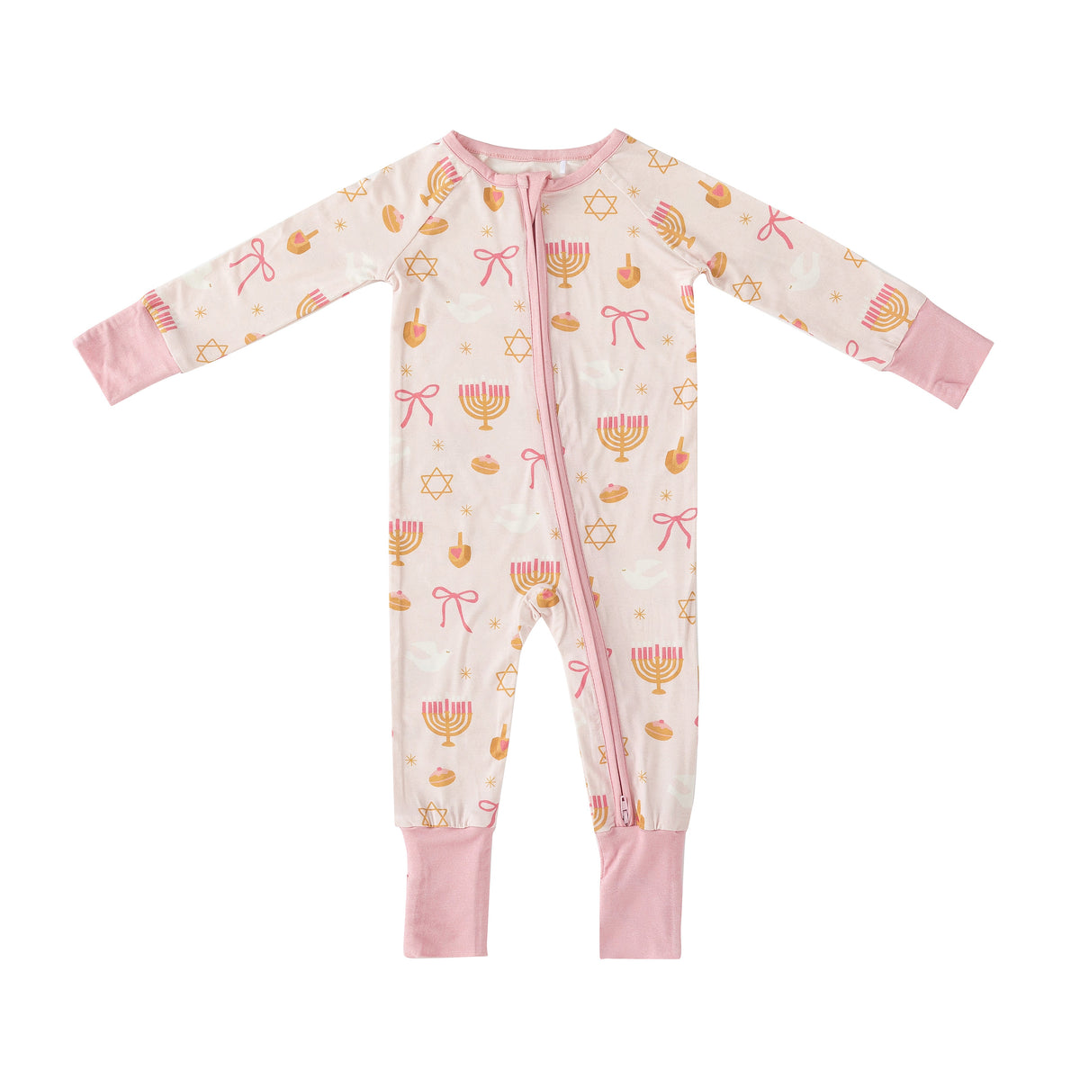 Pretty In Hanukkah (Convertible Zip Footies) - BIG FRENCHIES