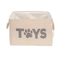 Country Living Foldable Fabric Dog Toy Storage Bin - Convenient Organizer for Pet Accessories - BIG FRENCHIES