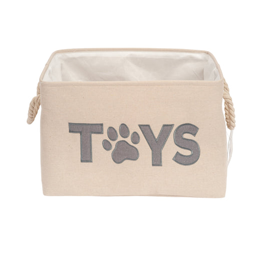 Country Living Foldable Fabric Dog Toy Storage Bin - Convenient Organizer for Pet Accessories - BIG FRENCHIES