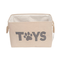 Country Living Foldable Fabric Dog Toy Storage Bin - Convenient Organizer for Pet Accessories - BIG FRENCHIES