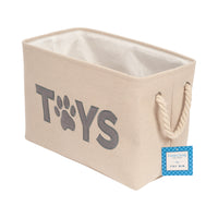Country Living Foldable Fabric Dog Toy Storage Bin - Convenient Organizer for Pet Accessories - BIG FRENCHIES