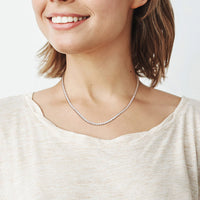 12.5 ct. DEW Created Brilliant Sapphire Tennis Necklace - 14K Gold Overlay
