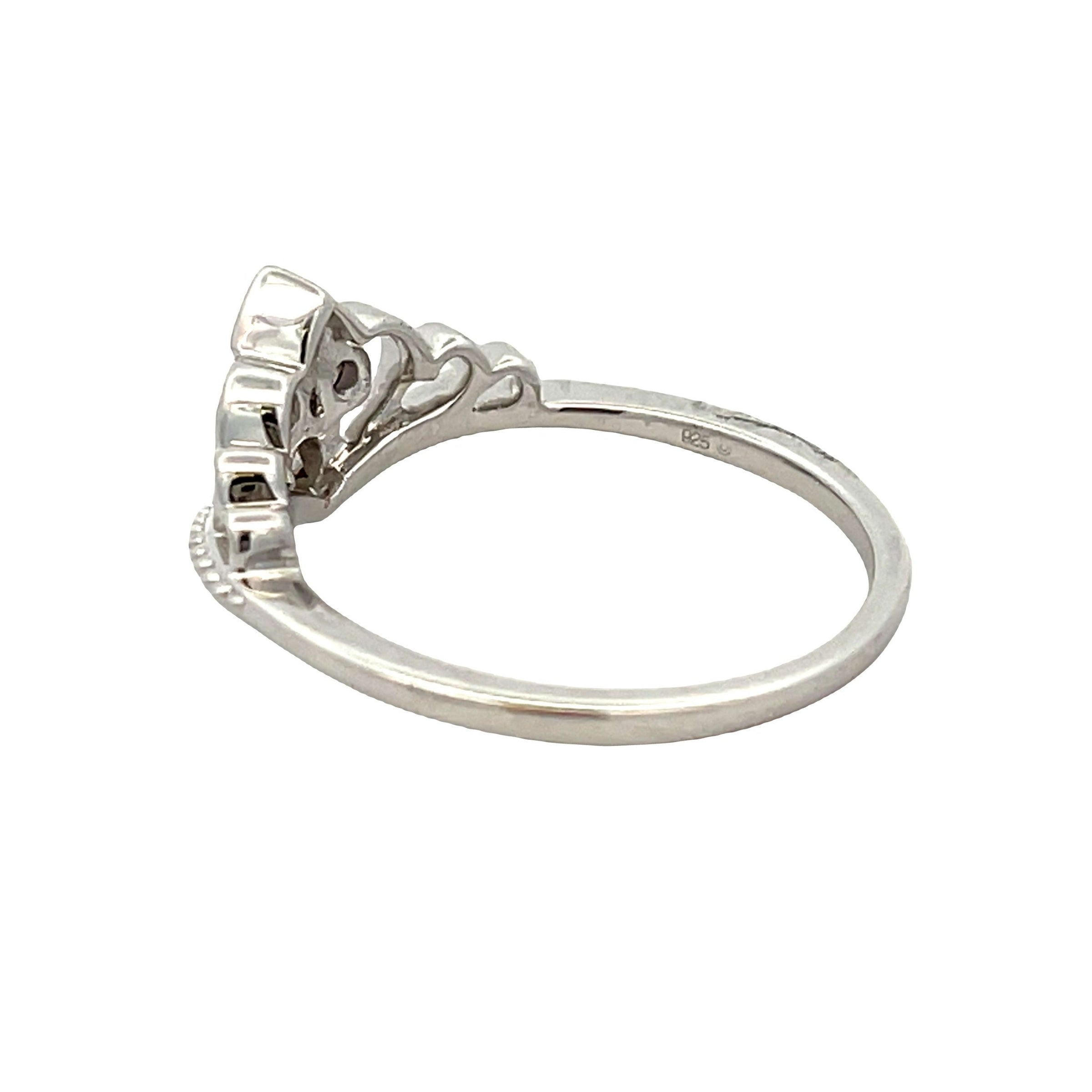 Genuine .17ct Diamond Ring Sterling Silver