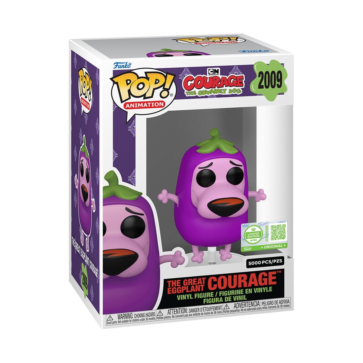 Courage the Cowardly Dog: The Great Eggplant Funko Pop! Vinyl Figure #2009 (Entertainment Earth Exclusive) - BIG FRENCHIES