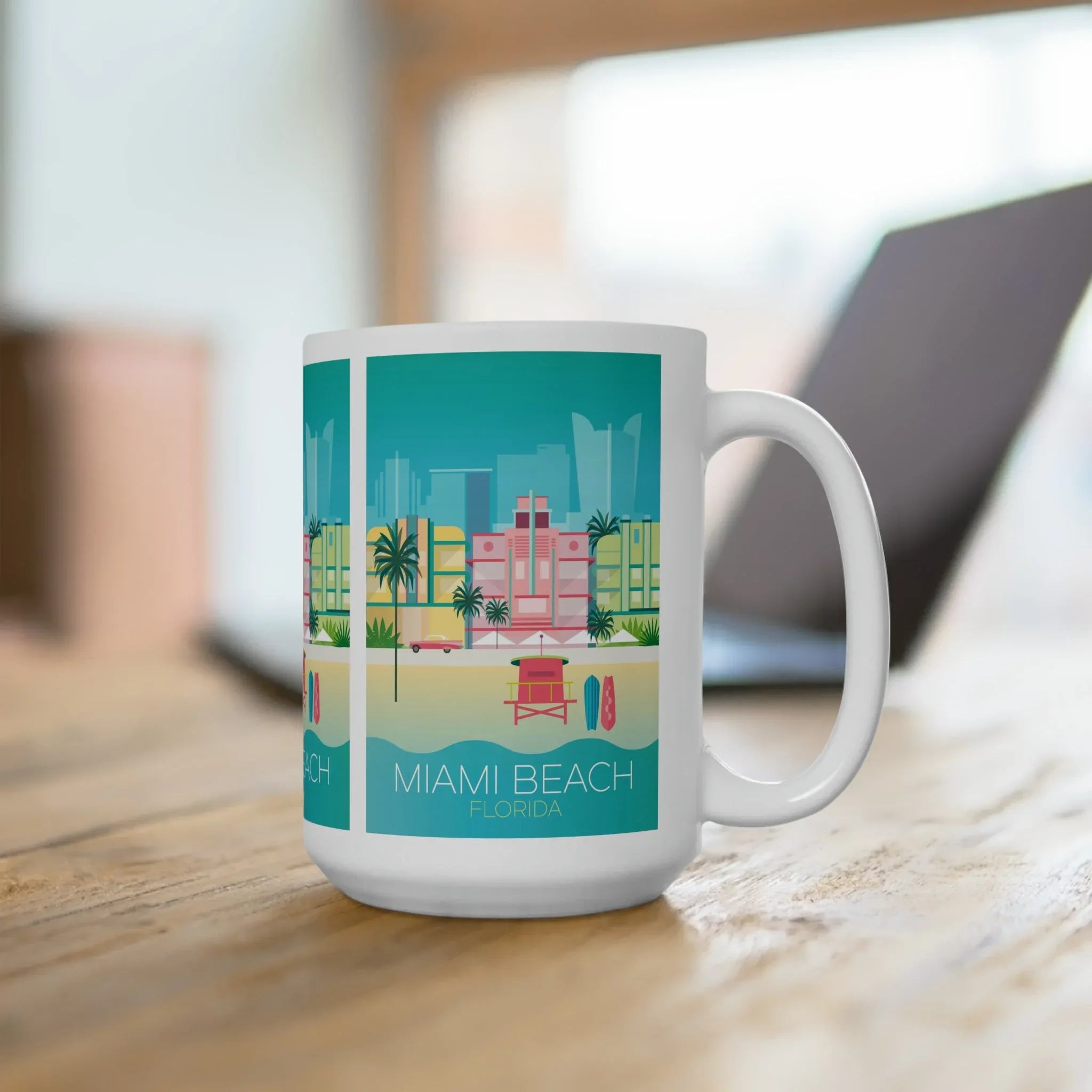 Miami Beach Ceramic Mug 11oz or 15oz - BIG FRENCHIES