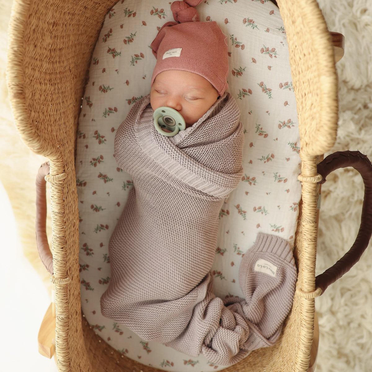 Heritage Knit - 100% Organic Cotton Luxury Knit Baby Swaddle Blanket - BIG FRENCHIES