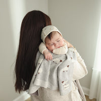 Whimsy Collection - Luxury 100% Cotton Knit Swaddle Baby Blanket