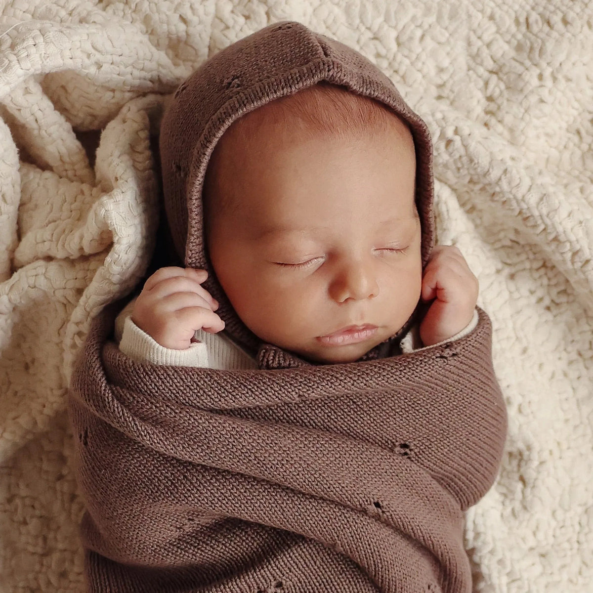 Organic Pointelle Luxury Knit Swaddle Blanket - BIG FRENCHIES