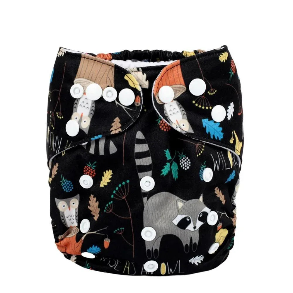 Baby Pocket Cloth Diaper Nappy Reusable Adjustable Washable No Inserts Nappie For Baby In Modern Printed Style - BIG FRENCHIES