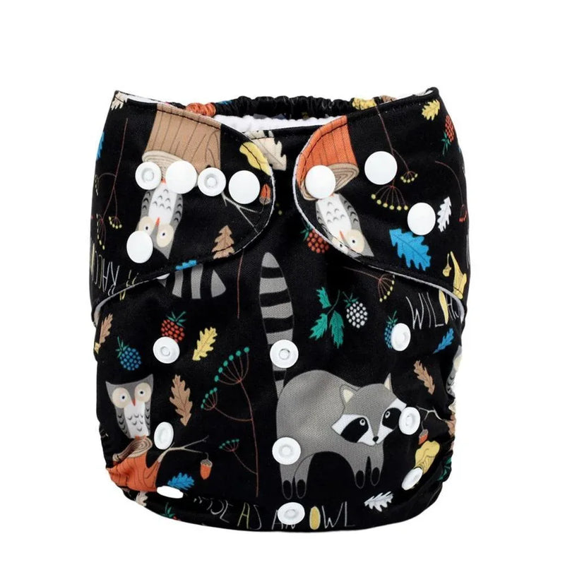 Baby Pocket Cloth Diaper Nappy Reusable Adjustable Washable No Inserts Nappie For Baby In Modern Printed Style - BIG FRENCHIES