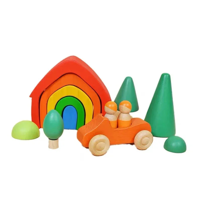 8 Pcs Wooden Trees Toy Set - BIG FRENCHIES