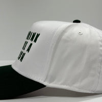 I drink like a fish custom embroidered green/white snapback cap hat