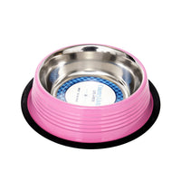 Country Living Set of 2 Ribbed Non-Slip Pet Bowls – Carnation Pink - BIG FRENCHIES