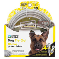 Boss Pet Edge Tie-Out Cable XL Dogs Up to 125lb 30ft Twin Swivel Spring