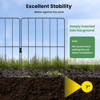 25 Pack Rustproof Decorative Garden Fence Set for Dog Flower bed