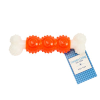 Country Living Bone-a-Treat Dog Chew Toy – Orange Bulged Balls & Green Spiral Ring - BIG FRENCHIES