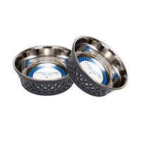 Country Living Set of 2 Stainless Steel Dog Bowls – Farmhouse Style, Ideal for Small to Medium Dogs - BIG FRENCHIES