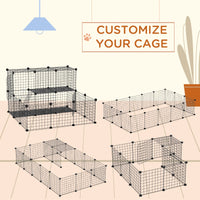 Small Animal Cage Rabbit Cage with Door, Guinea Pig Playpen, Small Animal Fence for Bunny, Chinchilla, Freret, Chinchill