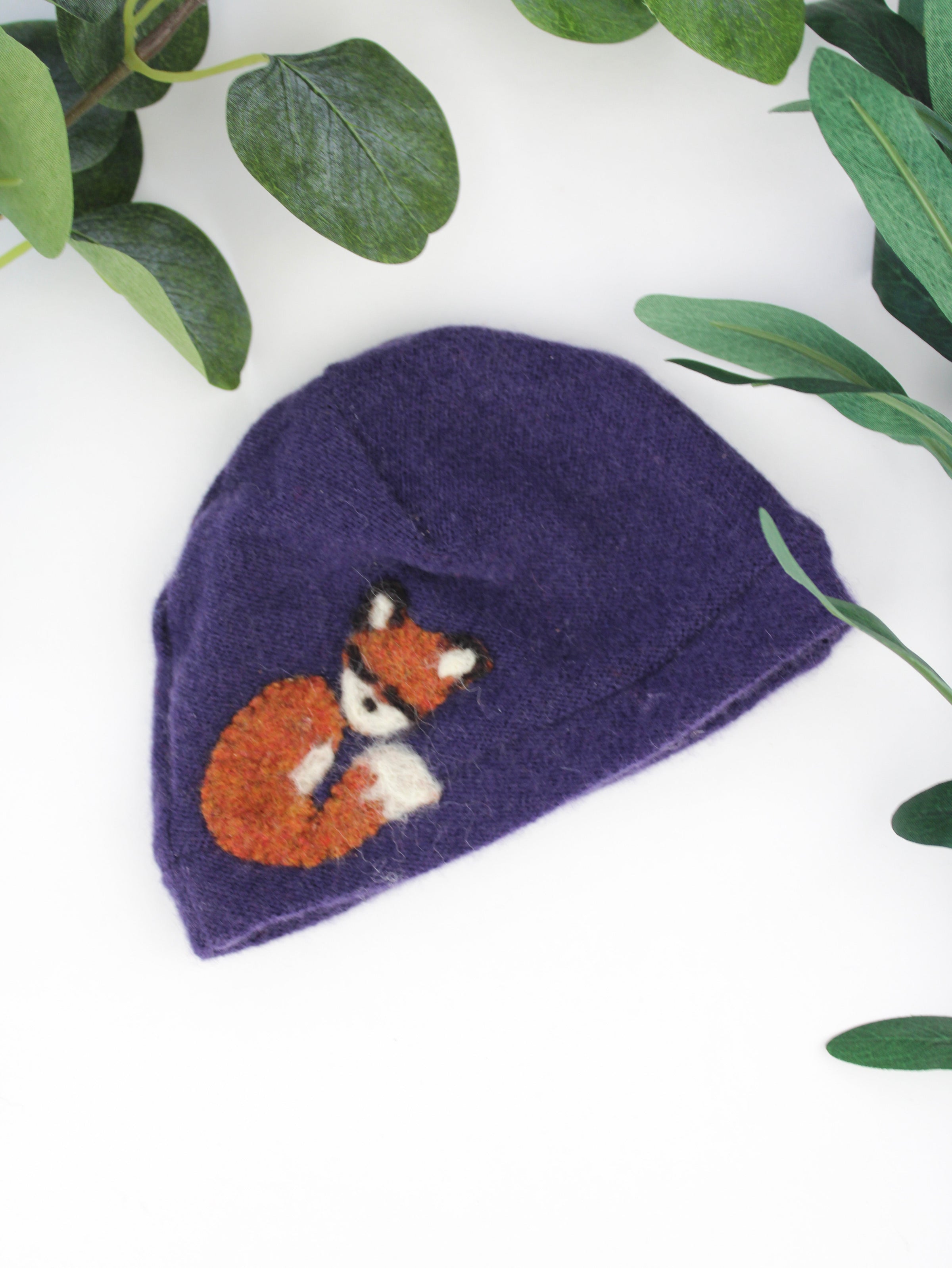 Sleeping Fox Cashmere Hat - Newborn - BIG FRENCHIES
