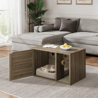 Cat Litter Box Enclosure Furniture Cabinet Odor Control With Scratching Pad Wooden Cat House Side End Table For Living R