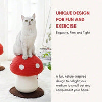 Mushroom Cat Scratching Post Unique Design, Sisal Wrapped, Ideal For Medium And Small Cats, No Assembly Required Cat Stu