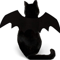 Pet Cat Bat Wings For Halloween Party Decoration, Puppy Collar Leads Cosplay Bat Costume,Cute Puppy Cat Dress Up Accesso