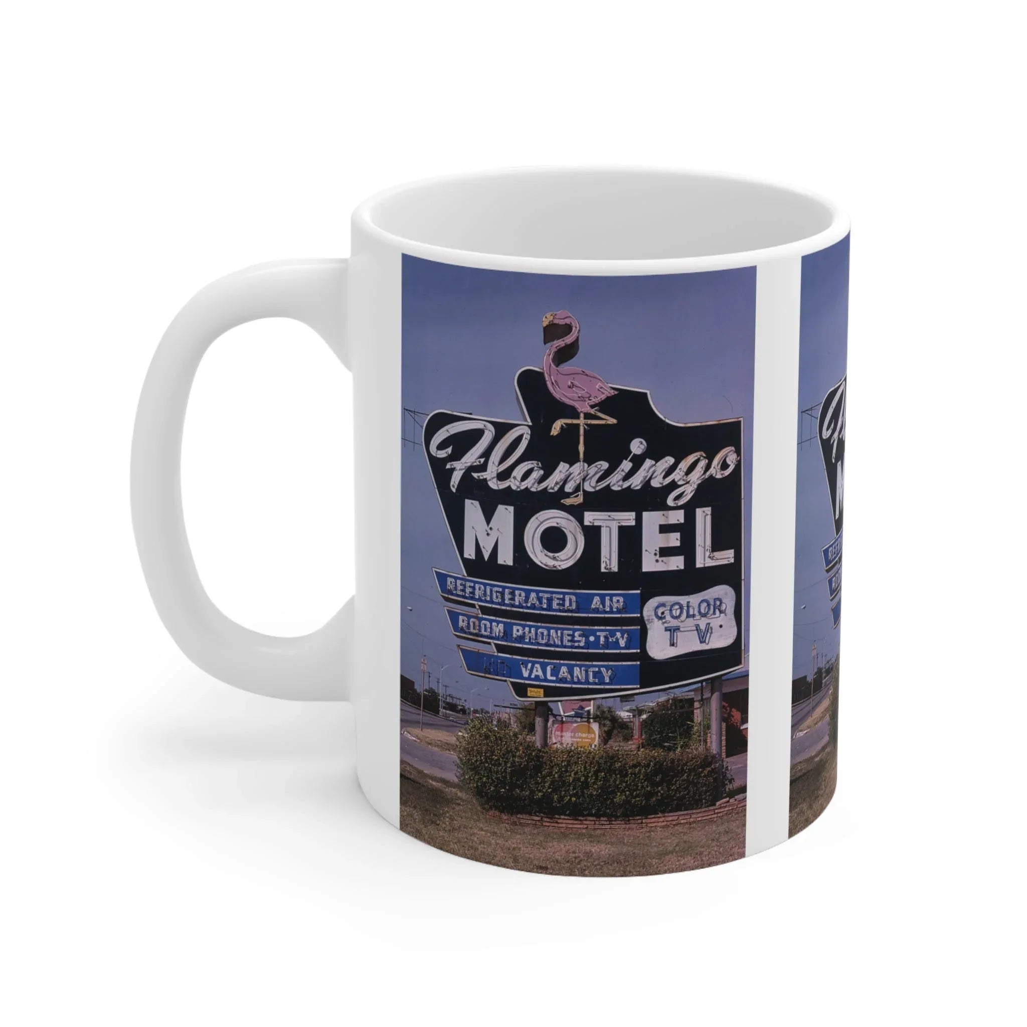 ROADSIDE MUGS - Flamingo Motel Ceramic Mug 11oz - BIG FRENCHIES
