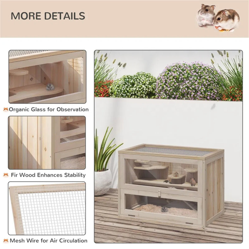 Wooden Hamster Cage
