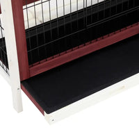 54 2-Story Large Rabbit Hutch Bunny Cage Pet House Small Animal Habitat With Lockable Doors