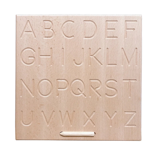Reversible Alphabet Wooden Tracing Board – ABC Upper & Lowercase Learning Aid - BIG FRENCHIES