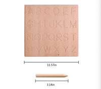 Reversible Alphabet Wooden Tracing Board – ABC Upper & Lowercase Learning Aid - BIG FRENCHIES