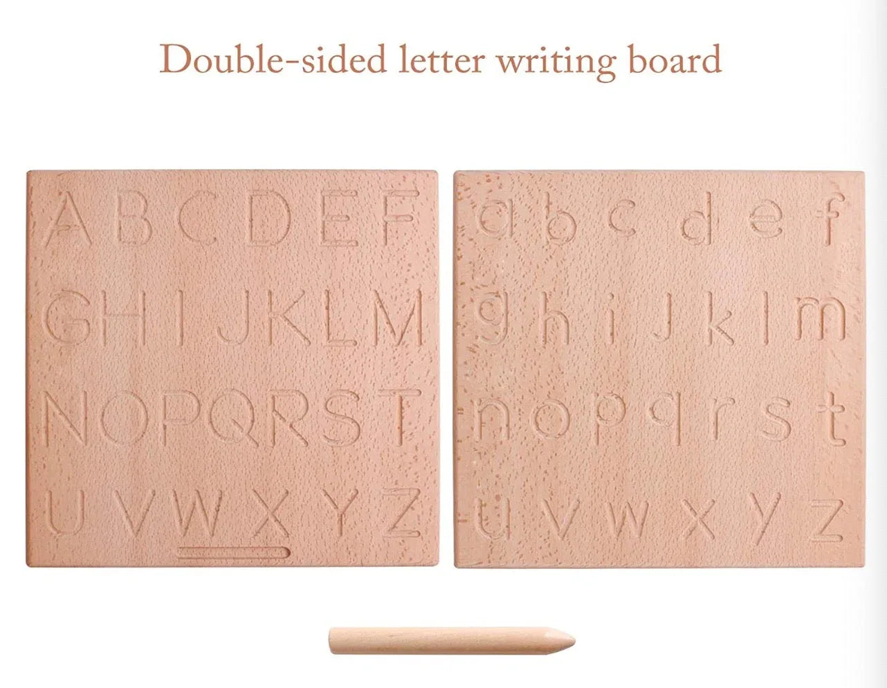 Reversible Alphabet Wooden Tracing Board – ABC Upper & Lowercase Learning Aid - BIG FRENCHIES
