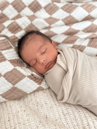 Oat Ribbed Stretch Swaddle - BIG FRENCHIES