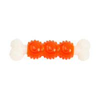 Country Living Bone-a-Treat Dog Chew Toy – Orange Bulged Balls & Green Spiral Ring - BIG FRENCHIES
