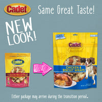 Cadet Premium Gourmet Chicken with Biscuit Wraps Dog Treats 14 oz.