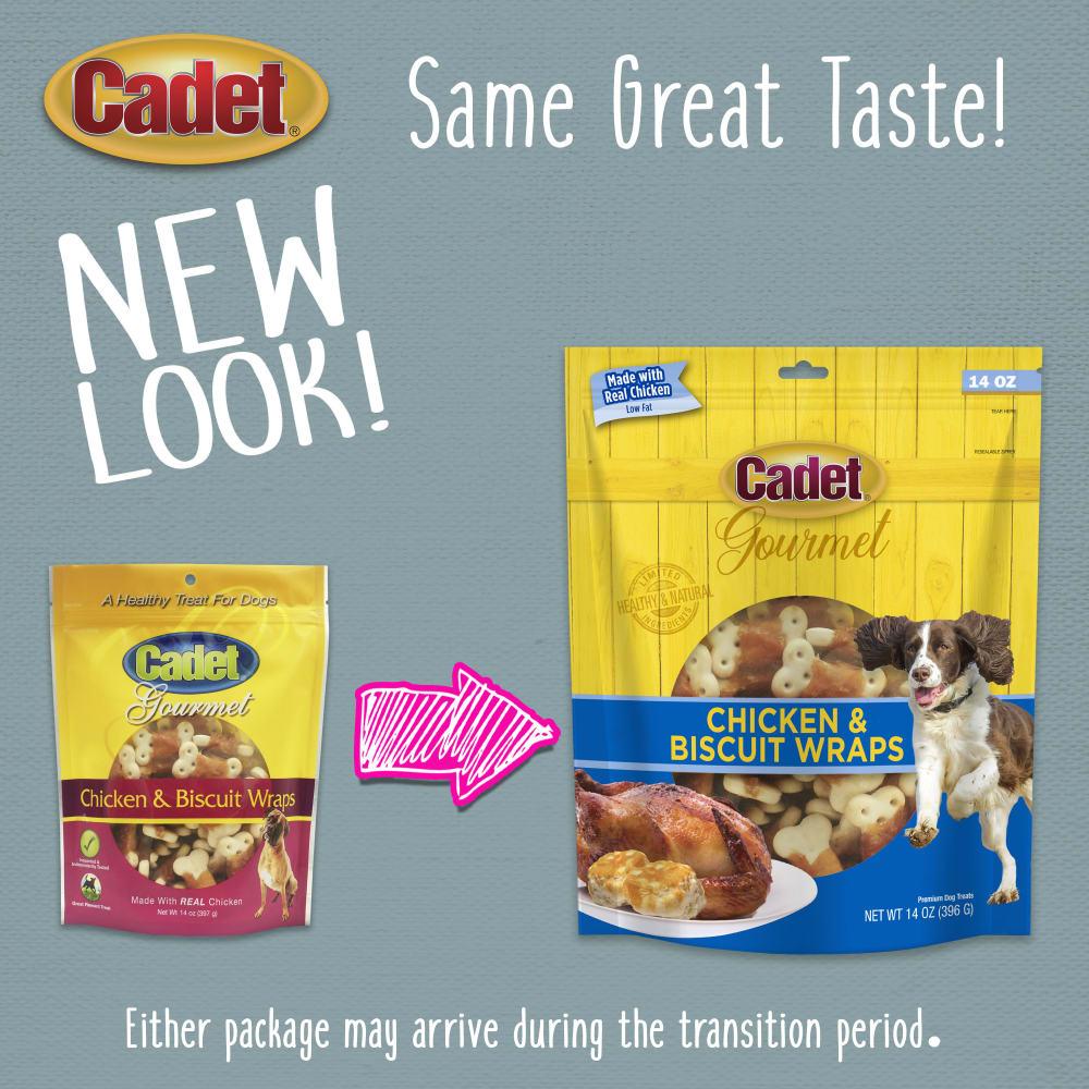 Cadet Premium Gourmet Chicken with Biscuit Wraps Dog Treats 14 oz.