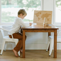 Wooden World Map Engraved on Wood with World's Continents - BIG FRENCHIES