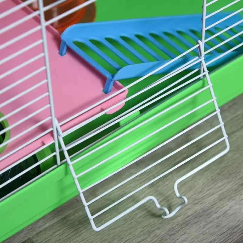 5 Tiers Hamster Cage Portable Animal Travel Carrier W Exercise Wheels Tube
