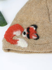 Sleeping Fox Cashmere Hat - Newborn - BIG FRENCHIES