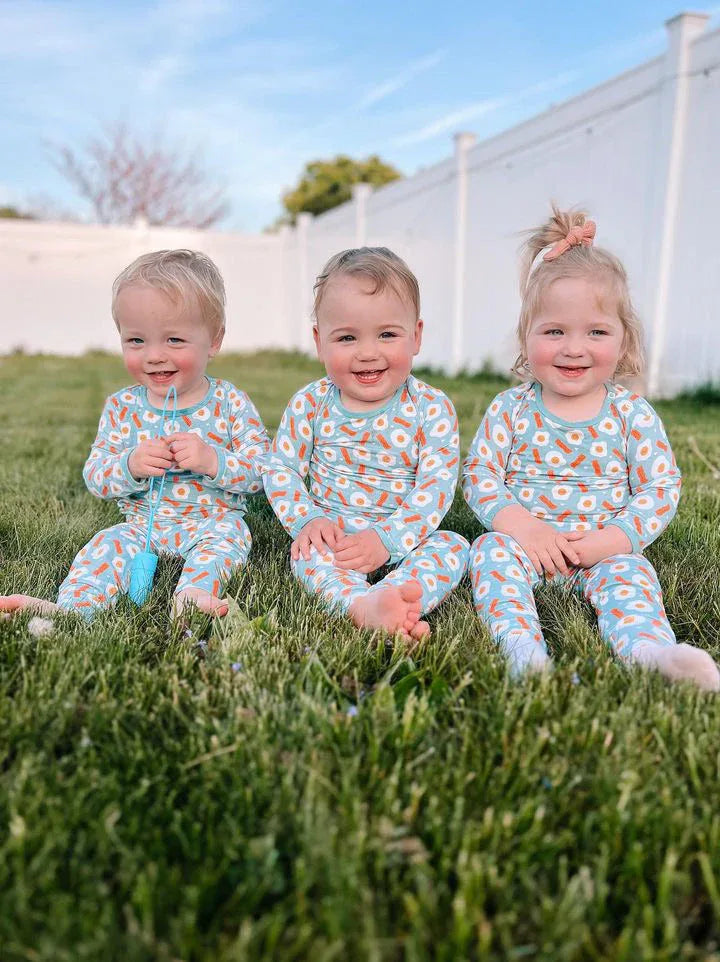 Long Sleeve Pajama Set - Bacon & Eggs Haze - BIG FRENCHIES