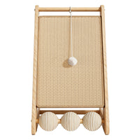 Only Self Pickup---L Rattan Cat Scratching Post With Ball Attachment