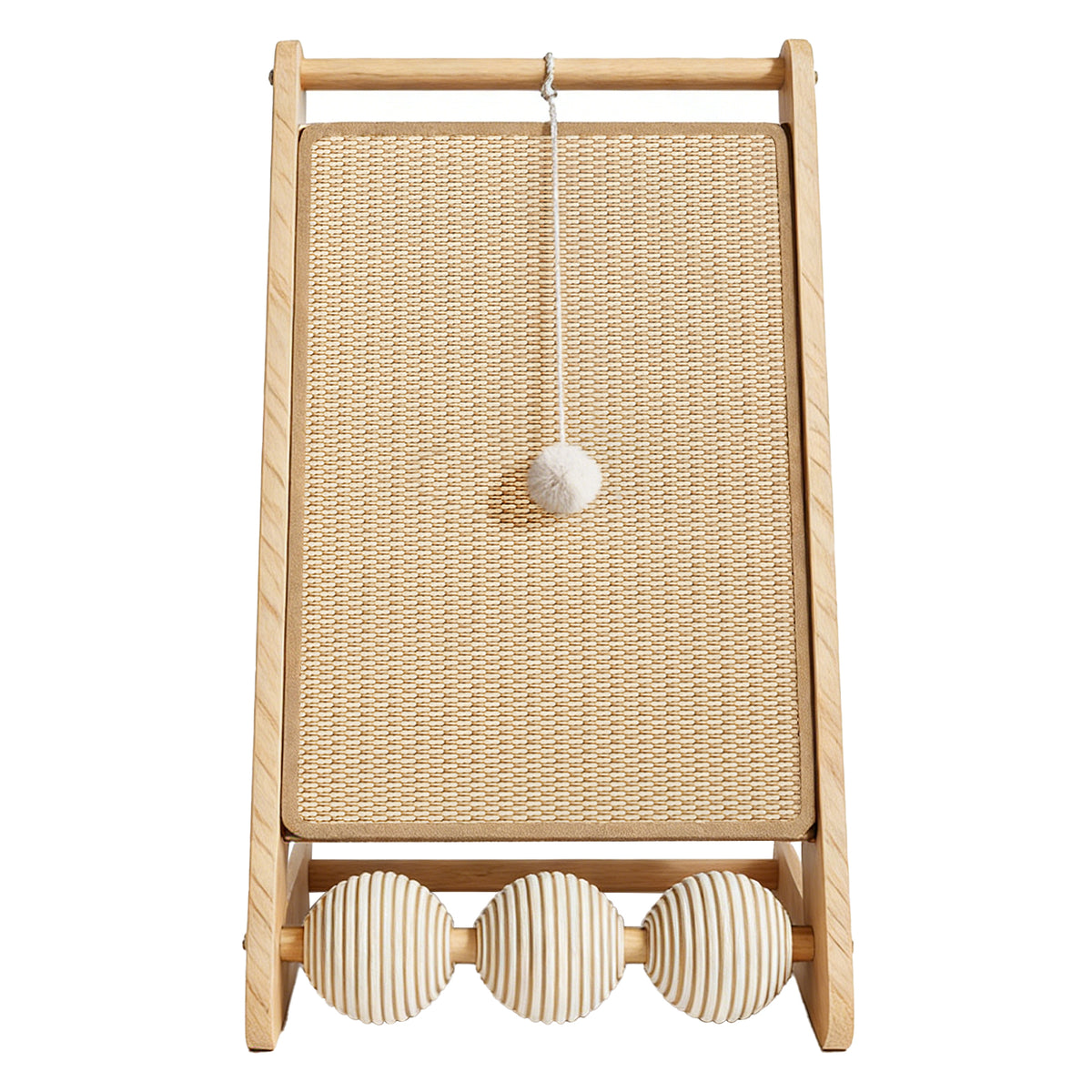 Only Self Pickup---L Rattan Cat Scratching Post With Ball Attachment