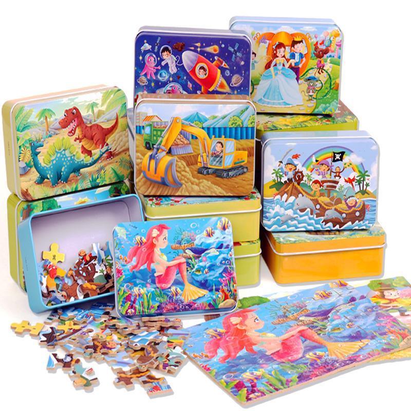 New 60 Pieces Wooden Toys Puzzle Kids Toy Cartoon Animal Wood Toys Puzzles For Child Early Educational Learning Toys for Children - BIG FRENCHIES