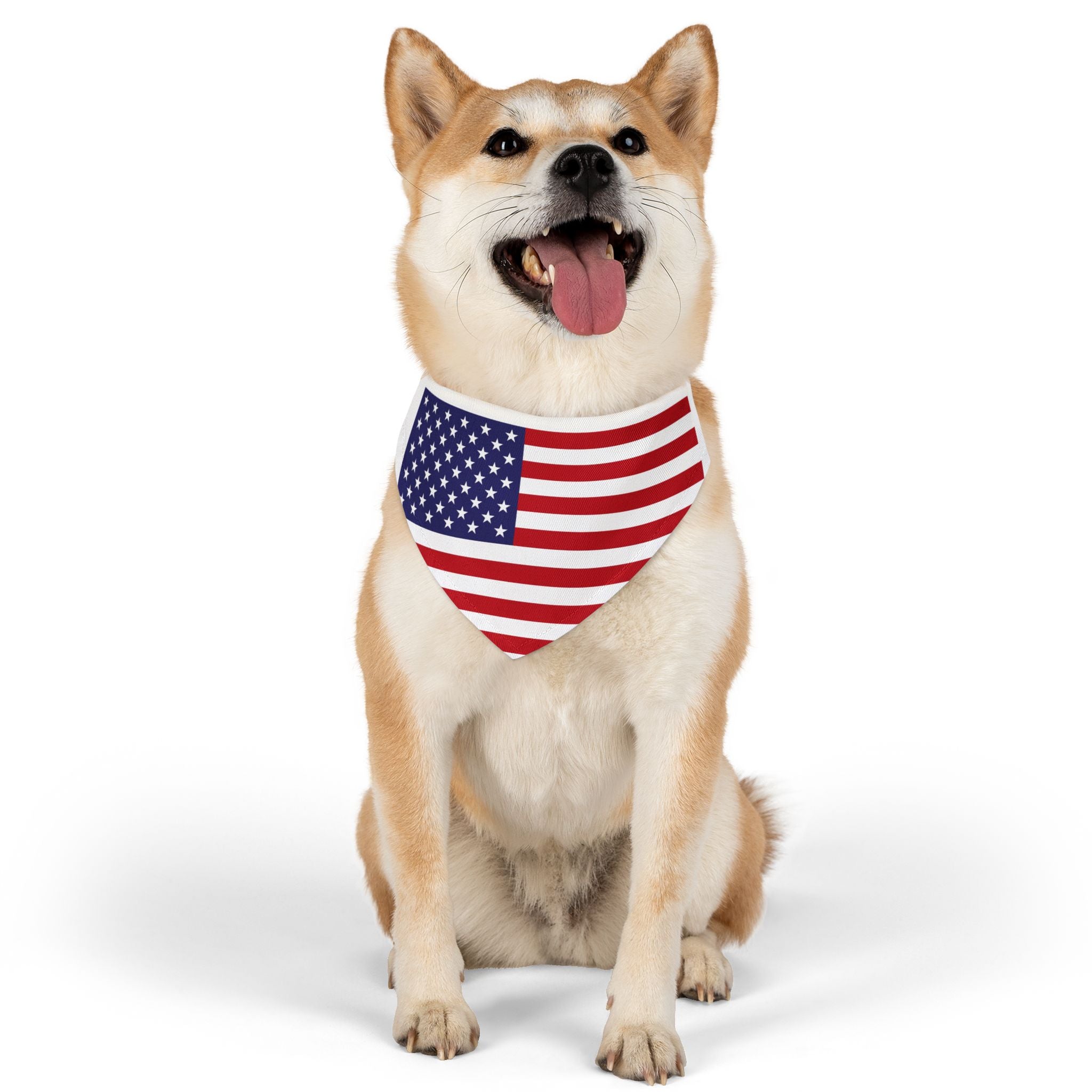 Patriotic American Flag Pet Bandana – Celebrate Veterans Day in Style - BIG FRENCHIES