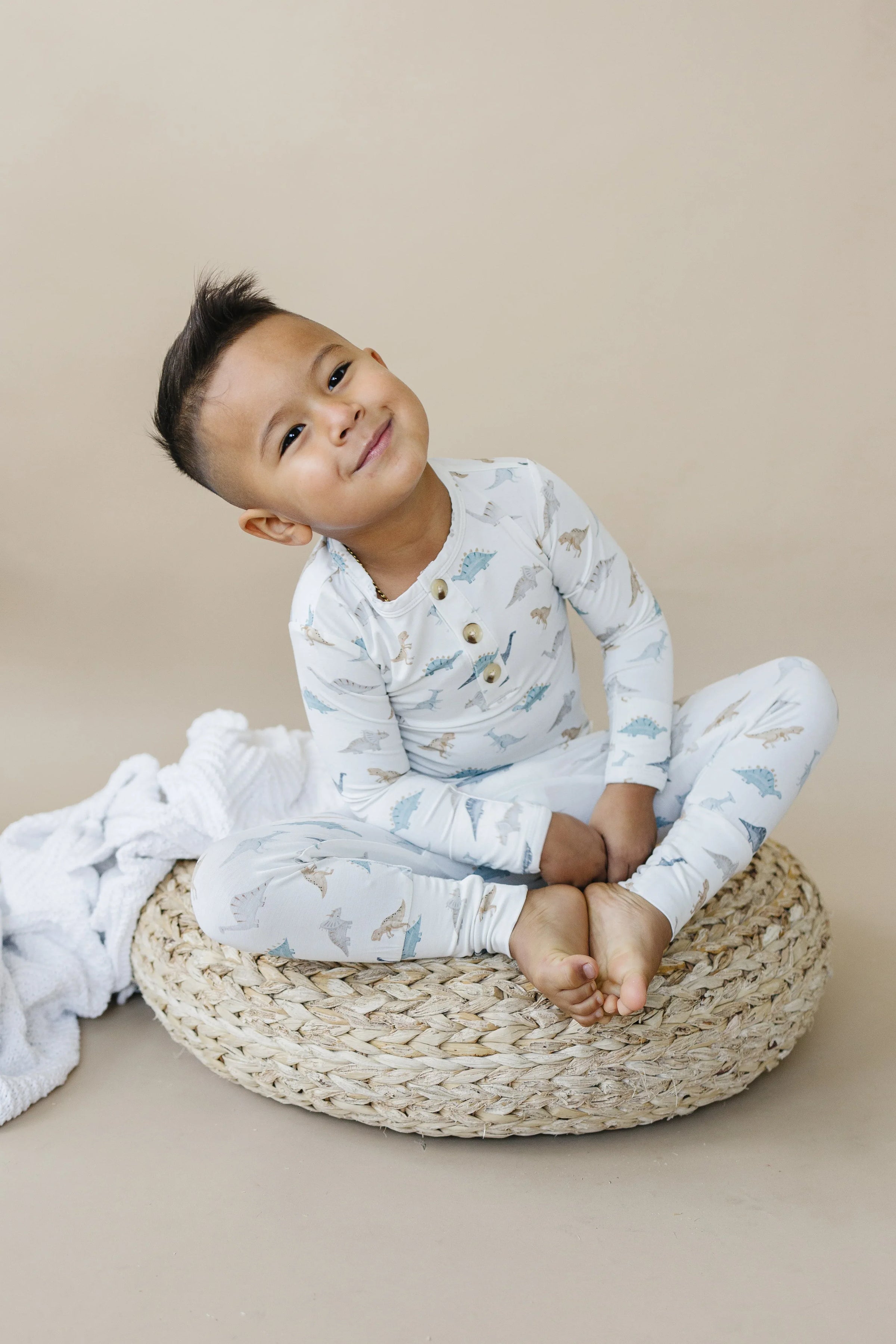 Snugglesaurus 2pc Henley Bamboo Pajamas - Sizes Newborn & Up! - BIG FRENCHIES
