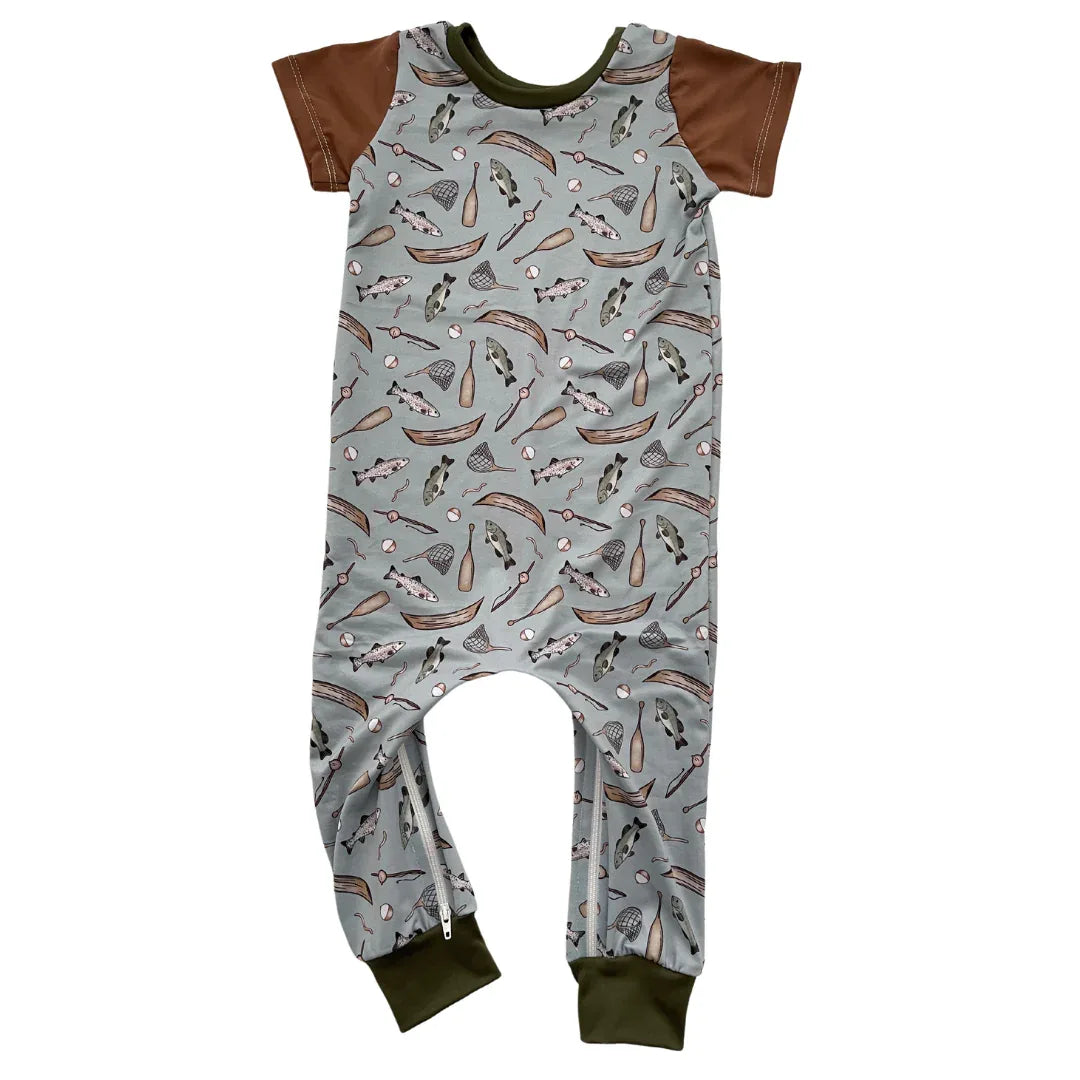 Gone Fishin’ Zip Romper - BIG FRENCHIES