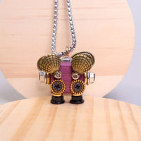 Handcrafted Wooden Bot Necklace, Keychain, or Mini Decor - BIG FRENCHIES