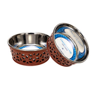 Country Living Set of 2 Stainless Steel Dog Bowls – Farmhouse Style, Ideal for Small to Medium Dogs - BIG FRENCHIES
