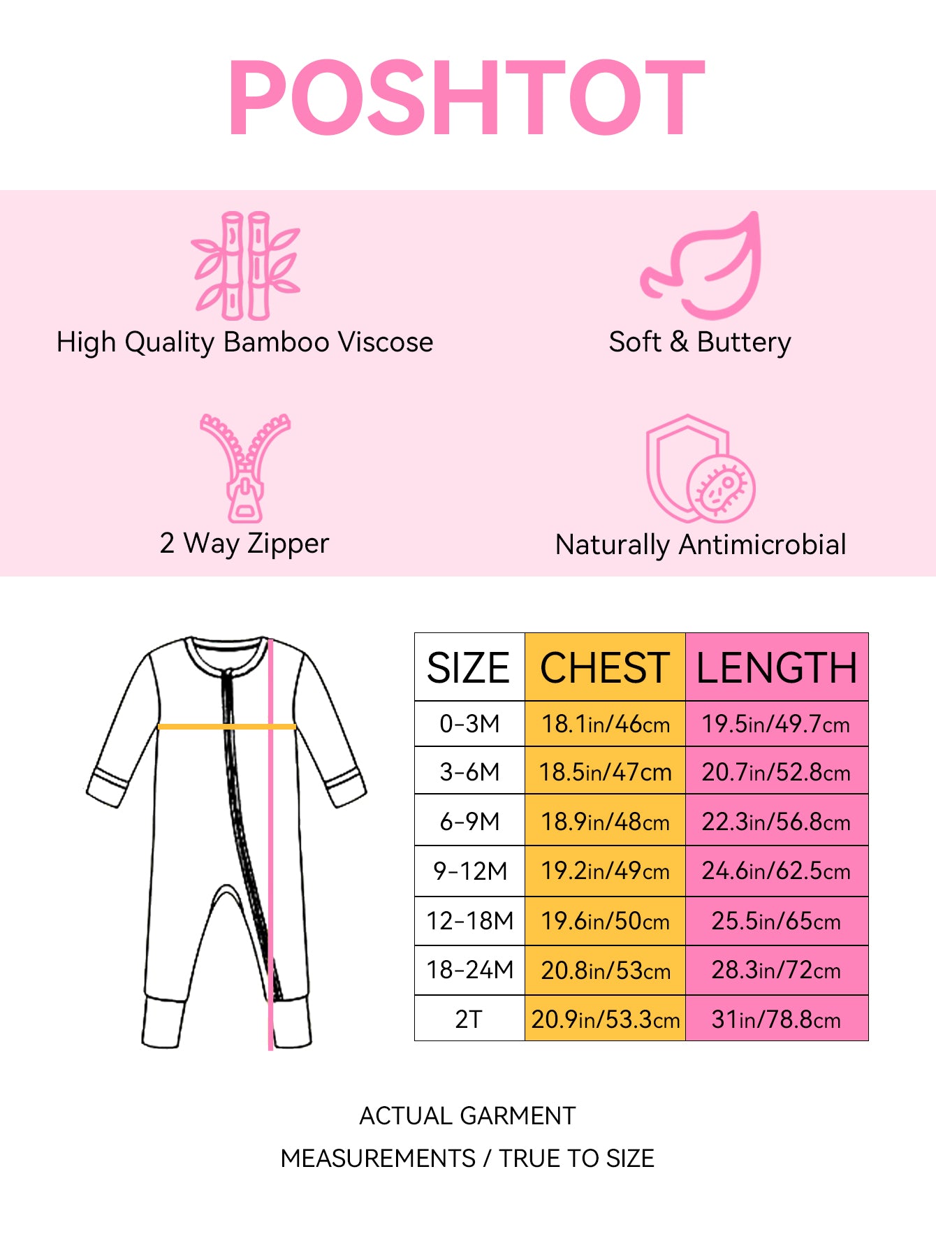 PoshTOT Sunglasses Bamboo Baby Convertible Zippy Romper